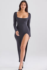 Tolani Charcoal Cashmere Knit Maxi Dress - SALE