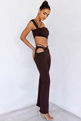PassionMistress Rocks Chocolate Cutout Trousers - SALE