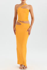 Mistress Rocks Tangerine Cutout Maxi Skirt - SALE