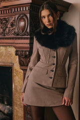 Buckingham Puppytooth Check Hourglass Jacket - SALE