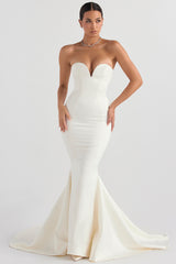 Giselle Ivory Satin Strapless Bridal Gown