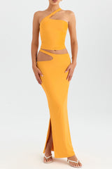 Mistress Rocks Tangerine Cutout Maxi Skirt - SALE