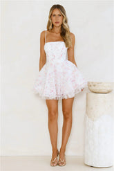 Couture Sparkle Mini Dress White