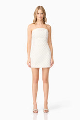 Lola Strapless Mini Dress in White