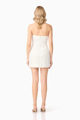 Lola Strapless Mini Dress in White