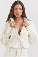 Zuri Ivory Denim Shirt
