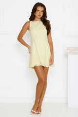 Sunkissed Waves Mini Dress Yellow