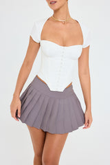 Mistress Rocks Smoke Pleated Mini Skirt - SALE