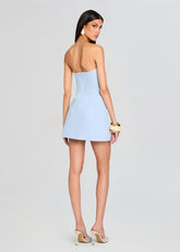 Poppi Heavy Crepe Strapless Mini Dress