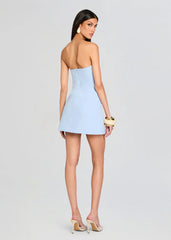 Poppi Heavy Crepe Strapless Mini Dress