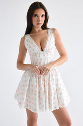 Salma Rose Print Mini Dress