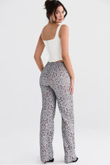 Mara Silver Metallic Lace Trousers