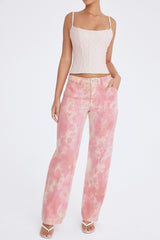Mistress Rocks Coral Ombre Baggy Jeans - SALE