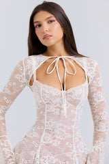 Alice Vintage Cream Lace Mini Dress