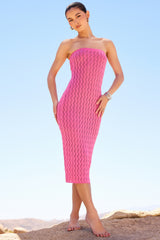 Mistress Rocks Candy Floss Knit Strapless Midi Dress - SALE