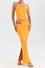 Mistress Rocks Tangerine Cutout Maxi Skirt - SALE
