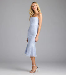 Chic Masterpiece Low Back Lace Midi Dress