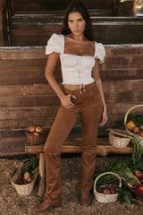 Apollo Tan Vegan Suede Trousers