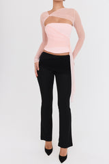Mistress Rocks Black Draped Panel Trousers - SALE