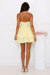 Chasing Joy Halter Mini Dress Yellow