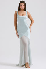Vittoria Pistachio Chiffon Floor Length Gown