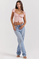 Kitty Baby Pink Gathered Top