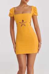 Mistress Rocks Sunburst Floral Cutout Mini Dress - SALE