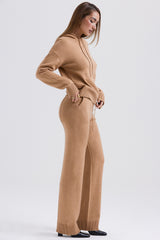 Yalina Camel Cashmere Blend Trousers - SALE