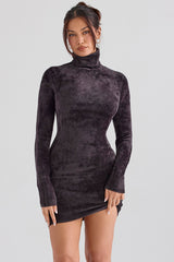 Taya Charcoal Chenille Mini Dress - SALE