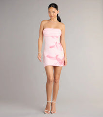 Hilary Tropical Floral Bead Mini Dress