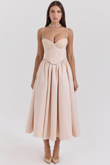 Perfect Peach Satin Corset and Skirt - SALE