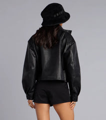 Urban Icon Cropped Bomber Jacket