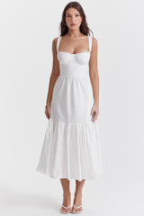 Elia White Broderie Anglaise Midi Sundress