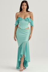 Lila Jade Ruffle Maxi Skirt