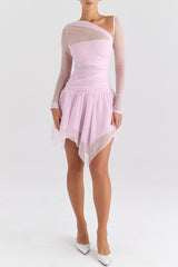 Mistress Rocks Mallow Layered Asymmetric Dress - SALE