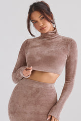 Suri Rose Chenille Cropped Top - SALE