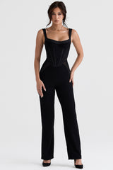 Mylene Black Corset Jumpsuit