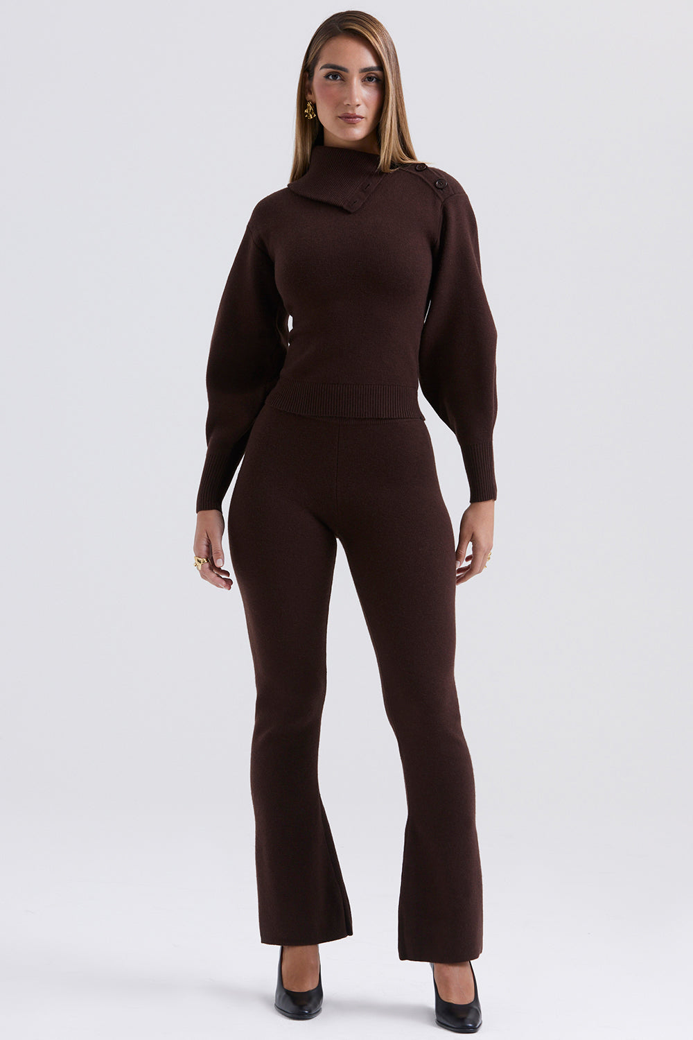 Nereida Chocolate Cashmere Blend Trousers - SALE