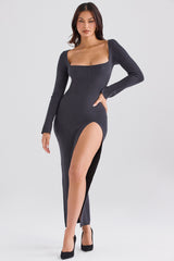 Tolani Charcoal Cashmere Knit Maxi Dress - SALE