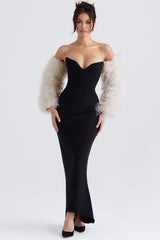 Ash Off White Marabou Sleeve Jacket