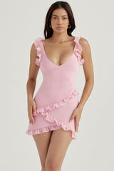 Tania Pink Quartz Ruffle Mini Dress