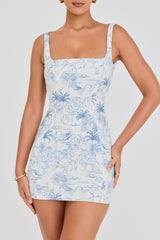 Mistress Rocks White Garden Print Mini Dress - SALE