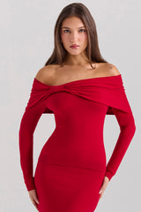 Amaryllis Holly Red Cashmere Blend Sweater