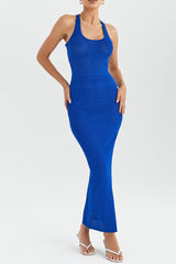 Mistress Rocks Cobalt Knit Maxi Dress - SALE