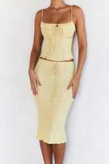 Mistress Rocks Butter Mesh Knee Length Skirt - SALE