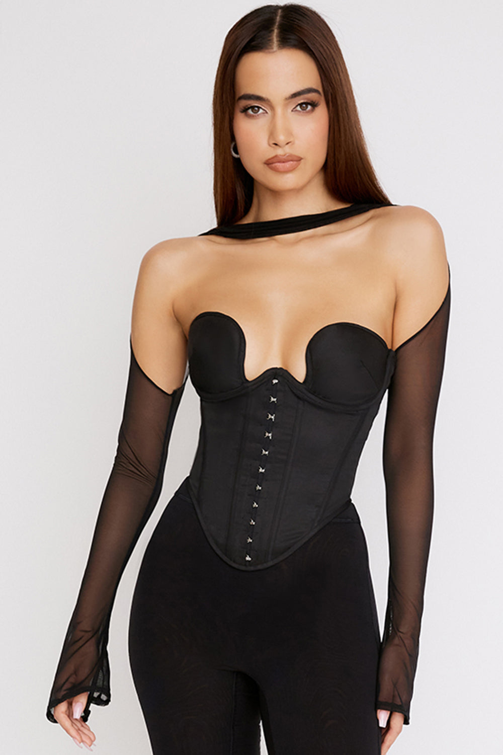 Mina Black Structured Corset