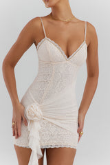Mistress Rocks Cream Lace Mini Dress - SALE