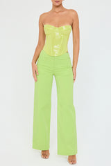 Mistress Rocks Lime Baggy Trousers - SALE