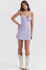 Christiana  Lavender Mini Dress