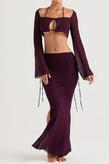 Marseille Prune Cover Up Top